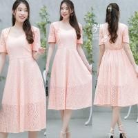 ราคา lalanta เสื้อผ้าแฟชั่น เสื้อผ้าผู้หญิง ชุดเดรส เดรสลูกไม้โอรส พร้อมส่ง (17032255221)