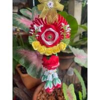 ราคา พวงมาลัยแขวนพระหน้ารถ สีแดง (9740759166)