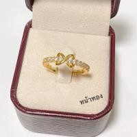 ราคา แหวนทอง Infinity ล้อมเพชร มี2แบบบ แหวนฟรีไซส์ แหวนเพชร N245 แหวนทอง แหวนทองปลอม (17680503469)