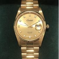 ราคา นาฬิกาข้อมือผู้ชาย CADET Quartz ขนาดตัวเรือน 35 มม ตัวเรือน กรอบ หน้าปัดสาย Stainless steel สีทอง (17343482570)