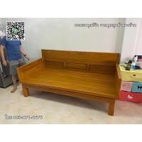 ราคา โซฟาไม้สัก แบบฟักทึบ พนักเรียบ ขาตรง ขนาด 100x200ซม (19909775451)