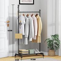 ราคา ราวตากผ้า ราวแขวนผ้าบาร์คู่ พร้อมชั้นวางของ ราวแขวนเสื้ออเนกประสงค์ โครงเหล็ก ราวตากผ้าเหล็ก ราวตากผ้าคอนโด (20639531002)