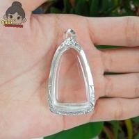 ราคา กรอบพระ กรอบพระเงินผสมขัดเงา ใส่หลวงปู่ทวดเนื้อว่าน กว้าง2 2 สูง3 7ซม ขนาดจอกระจก (20582778113)