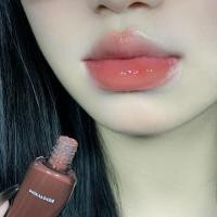 ราคา PinkyFocus Black Mirror Glaze Lip Glaze Mirror Surface Water Gloss Lasts Long and Not Easy to Fade Film Transparent Ice Block Lip Mud Female (21179611623)