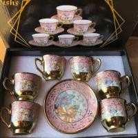 ราคา ชุดแก้วน้ำชา แก้วกาแฟ ชุดกาแฟ ชุดแก้วชากาแฟ ชุดของขวัญ 1 เซ็ต ประกอบด้วย แก้ว 6 ใบ จานรอง 6 ใบ (17251012034)