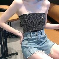 ราคา เสื้อเกาะอกสีดำวิ้ง ปักเพชร ยืดได้เยอะ (19369835330)