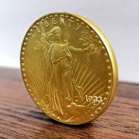 ราคา American 1933 double eagle antique gold plated coin retro coin decoration coin collection Statue of Liberty culture European and American style (19861688834)