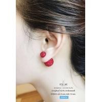 ราคา ต่างหูเงินแท้ 92 5 แบบก้านเสียบ ประดับเพชร cz หน้า 8mm x หลัง 14mm ก้านเสียบเงินแท้ (20028863637)