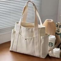 ราคา พร้อมส่งจากไทย กระเป๋า กระเป๋าผ้า Tote Bag กระเป๋าผ้าแคนวาส กระเป๋าผ้าcanvas 3 สี ใบใหญ่ เนื้อผ้าดี มีซิป สามารถวางถ้วยน้ำด้านข้างได้ พร้อมส่งจากไทย (20628926291)