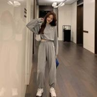 ราคา เซทกางเกงวอร์มสวยสับ เสื้อแขนยาวจั้มเอว กางเกงขายาวจั๊มขา (21117606648)