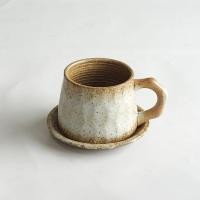 ราคา ถ้วยกาแฟและจานรองสไตล์ญี่ปุ่นแบบย้อนยุคสโตนแวร์แบบโบราณและกลางเซรามิกทำด้วยมือมีมูลค่าสูงแก้ววินเทจแก้วมัคแก้วน้ำ (20048651693)