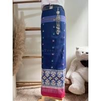 ราคา ผ้าซิ่นตีนจกสีครามลายกัหลาบเวียงพิงค์ (19765881885)