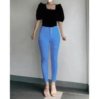 ราคา สินค้าขายดี สีกรมทรงเดฟผู้หญิงเนื้อผ้ายืดคอตตอน เอวสูงกลางกำลังพอดี เก็บทรงสะโพกต้นขา ทรงสวยเป๊ะ (15491931991)