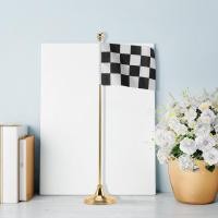 ราคา HAOYUNLA ขั้วธงโต๊ะพร้อมฐานโลหะฐานไม้แท่งห้องประชุมธงเสาฐานธงฐาน (20418976883)