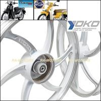 ราคา E ล้อแม็ก YOKO สำหรับ SuperCub ดรีม110i เวฟทุกรุ่นที่เป็นดรัมเบรคหน้า รุ่น BUSHIDO มีหลายแบบให้เลือก ล้อแม๊ก แม็กขอบ17 (12202803044)