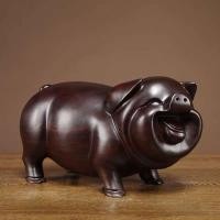 ราคา ไม้แกะสลักหมูนำโชคตั้งโชว์หนึ่งคู่ไม้มะเกลือไม้แท้หมูนำโชคปีนักษัตรหมูน้อยสัตว์ตกแต่งห้องนั่งเล่นของขวัญงานฝีมือ (15634887746)