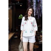 ราคา เสื้อลินินเกรดพรีเมี่ยม เนื้อผ้าขึ้นลาย เนื้อผ้ามีความนุ่ม ผ้าดีมากค่ะ งานปักฝีมือสวยมากๆค่ะ Cutie Minute (17357883904)