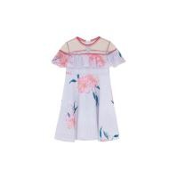 ราคา KLOSET Printed Ruffle Mini Dress KID22 KD007 เดรสชุดเด็ก แต่งระบาย (15224724025)