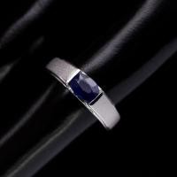 ราคา แหวนพลอยไพลินมาดากัสการ์ BLUE SAPPHIRE ตัวเรือนเงินแท้92 5 ชุบทองคำขาว ไซส์นิ้ว 56หรือ เบอร์ 7 5 US (20933778886)