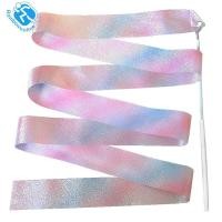 ราคา 2M 4M กระพริบแวววาวริบบิ้นสำหรับเต้นจังหวะศิลปะยิมนาสติกบัลเลต์แท่งบิดของเล่นเด็กกีฬาฝึกอุปกรณ์เสริม (11662577065)