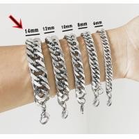 ราคา สร้อยข้อมือ สแตนเลส 6 14 mm เลสข้อมือ สร้อยข้อมือโซ่ สร้อยข้อมือแสตนเลสแท้ราคาถูก No 2 (9610033107)