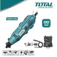 ราคา TOTAL ชุดเครื่องเจียรแม่พิมพ์ สายอ่อน เจียรสายอ่อน 130W TG501032 แถมฟรี หัวจับชิ้นงานสายอ่อน 1 อัน พร้อมอุปกรณ์ 100 ชิ้น (15955773003)
