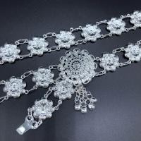 ราคา March jewelry 26 40นิ้วสไตล์ชาติพันธุ์ปรับเข็มขัดเงินโบราณ เข็มขัดเงิน เข็มขัดผู้หญิง เข็มขัดวินเทจ (7392342996)