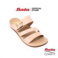 ราคา Bata COMFIT รองเท้าแตะลำลองหญิง รองเท้าเพื่อสุขภาพ SLIP ON แบบสวม เปิดส้น สีเบจ รหัส 6618522 (9484209689)