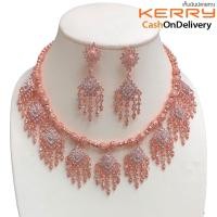 ราคา March jewelry ชุดไทยซ็ตโบราณสร้อยชุดต่างหูเพื่อนเจ้าสาวเจ้าสาว thai wedding สีทอง (7553934983)