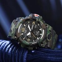 ราคา ใหม่นาฬิกาทหารลายพรางนาฬิกากลางแจ้ง Jam Tangan Sport สำหรับกันน้ำผู้ชายโครโนกราฟจับเวลาอนาล็อกนาฬิกาข้อมือผู้ชายดิจิตอล8008 (21171013785)
