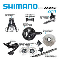 ราคา SHIMANO R7000 105 2X11ชุดจักรยานถนนดิสก์ชุดเบรค165 170 172 5 175มม 50 34T 52 36T 53 39T จักรยานเสือหมอบชุดเครื่องมือสำหรับรถจักรยาน Groupset Iipro จานเครื่องยนต์เบรก (10517496041)