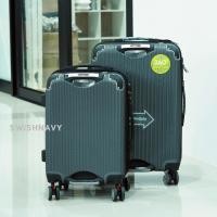 ราคา SWISHNAVY กระเป๋าเดินทางล้อลาก 20 24 28 นิ้ว วัสดุpc100 มีโช๊คล้อ ช่องซิปทั้งสองฝั่ง มือจับสะดวกสบายยิ่งขึ้น กันรอยอย่างดี 35026 (20623524790)