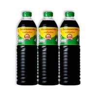 ราคา น้ำซอสปรุงรสฝาเขียว ซอสถั่วเหลือง ตรา ภูเขาทอง ปริมาตรสุทธิ 1 ลิตร x 3 ขวด (20543864903)