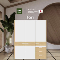 ราคา Kawa ตู้เสื้อผ้าบานเปิด รุ่น Tori สีขาว 150x60x180 ซม ตู้เสื้อผ้า สไตล์โมเดิร์น (20912932227)