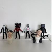ราคา Ready Stock Skibidi Toilet Figure Set Camera Man Figure TV Man Speaker Man Model Cameraman Action Figures Decorations PVC Doll Toy (20240073055)