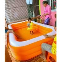ราคา LookmeeShop สระน้ำเป่าลมทรงสี่เหลี่ยม3เมตร3ชั้น 305x183x56cm สระว่ายน้ำใหญ่ แยกหัวสูบลม สระน้ำเป่าลม สระว่ายน้ำเด็ก สระว่าย สระน้ำถูกๆใหญ่ (6550572584)