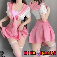 ราคา ชุดนักเรียนญี่ปุ่น ชุดนอนผู้หญิงเซ็กซี่ เกรดดี กระโปรงชมพูเข้าชุด อกแต่งโบว์น่ารัก NC 321 (21200489693)