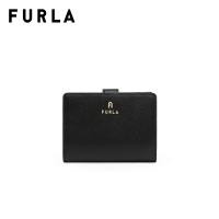 ราคา FURLA กระเป๋าสตางค์ผู้หญิง รุ่น CAMELIA S COMPACT WALLET NERO (20518678182)
