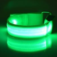 ราคา สายรัดแขน LED สะท้อนแสงสำหรับวิ่งกลางแจ้งสายรัดข้อมือสะท้อนแสงไฟเตือนสายรัดแขนกระพริบสำหรับนักวิ่งรถจักรยาน (11509343803)