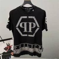 ราคา PHILIPP PLEIN เสื้อยืดผู้ชายแขนสั้น PPเสื้อเด็กผ้าฝ้ายพิมพ์ลายตัวอักษรพลอยเทียมทันสมัยเสื้อลำลองผู้ชาย (20947039835)
