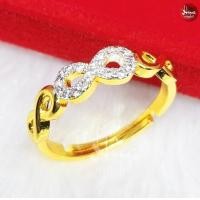 ราคา F16 แหวน3อินฟินิตี้ แหวนปรับขนาดได้ แหวนเพชร แหวนทอง ทองโคลนนิ่ง ทองไมครอน ทองหุ้ม ทองเหลืองชุบทอง ทองชุบ แหวนผู้หญิง (15539089534)
