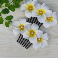 ราคา หวีสับดอกลีลาวดีมีไข่มุก หวีสับเจ้าสาว กิ๊บติดผม กิ๊ลดอกลีลาวดี (20834491509)