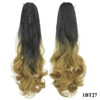 ราคา ZHUJI 15สีที่มีสีสันแฮร์พีซผมยาวลอนวิกผมหยิก Ombre กรงเล็บคลิปผมหางม้าผมต่อคลิปผมชิ้นผมหางม้าวิกผม (10038000470)
