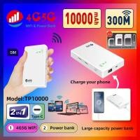 ราคา 4G 5G Pocket WiFi ความเร็ว 150 Mbps Powerbank 10000mah 4G MiFi 4G LTE Mobile Hotspots ใช้ได้ทุกซิมไปได้ทั่วโลก ใช้ได้กับ AIS DTAC TRUEชาร์จสายType c (21197896645)