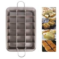 ราคา 18 Holes Brownie Pan Nonstick Baking Pan with Built In Slicer Ensures Perfect Crispy Edges Metal Baking Sheet Cake Pan Bakeware (20707915803)