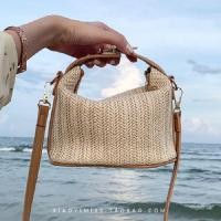 ราคา Fashionable Woven Shoulder Handbag Vacation Bucket Bag Small Straw Purse For Women Tote Bag For Women Gym Bag Crochet Straw Shoulder Bag Travel Bag Makeup Bag Crossbody Bags For Women (19650384496)