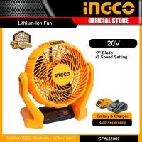 ราคา Ingco พัดลมแบตเตอรี่ไร้สาย พัดลม 7 นิ้ว ไร้สาย 20 โวลท์ ปรับความเร็วได้ 3 ระดับ พัดลมพกพา พัดลมไร้สาย ไม่รวมแบตและแท่นชาร์จ รุ่น CFALI2007 (19849783917)