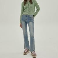 ราคา Something slit flared jeans (20956896741)