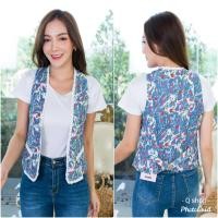 ราคา เสื้อคลุมลายดอก เสื้อคลุมกั๊ก ผ้ายีนส์ลายดอก ใส่เที่ยว ใส่ไปทะเล สไตล์เกาหลี น่ารักมากมาย (7558454772)