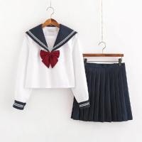 ราคา BNS822เครื่องแบบ JK Sailor บริการญี่ปุ่น Orthodox ชุดพละเด็กนักเรียน绀2วิทยาลัยลม Basic ชุดกระโปรงจีบ (7630920381)